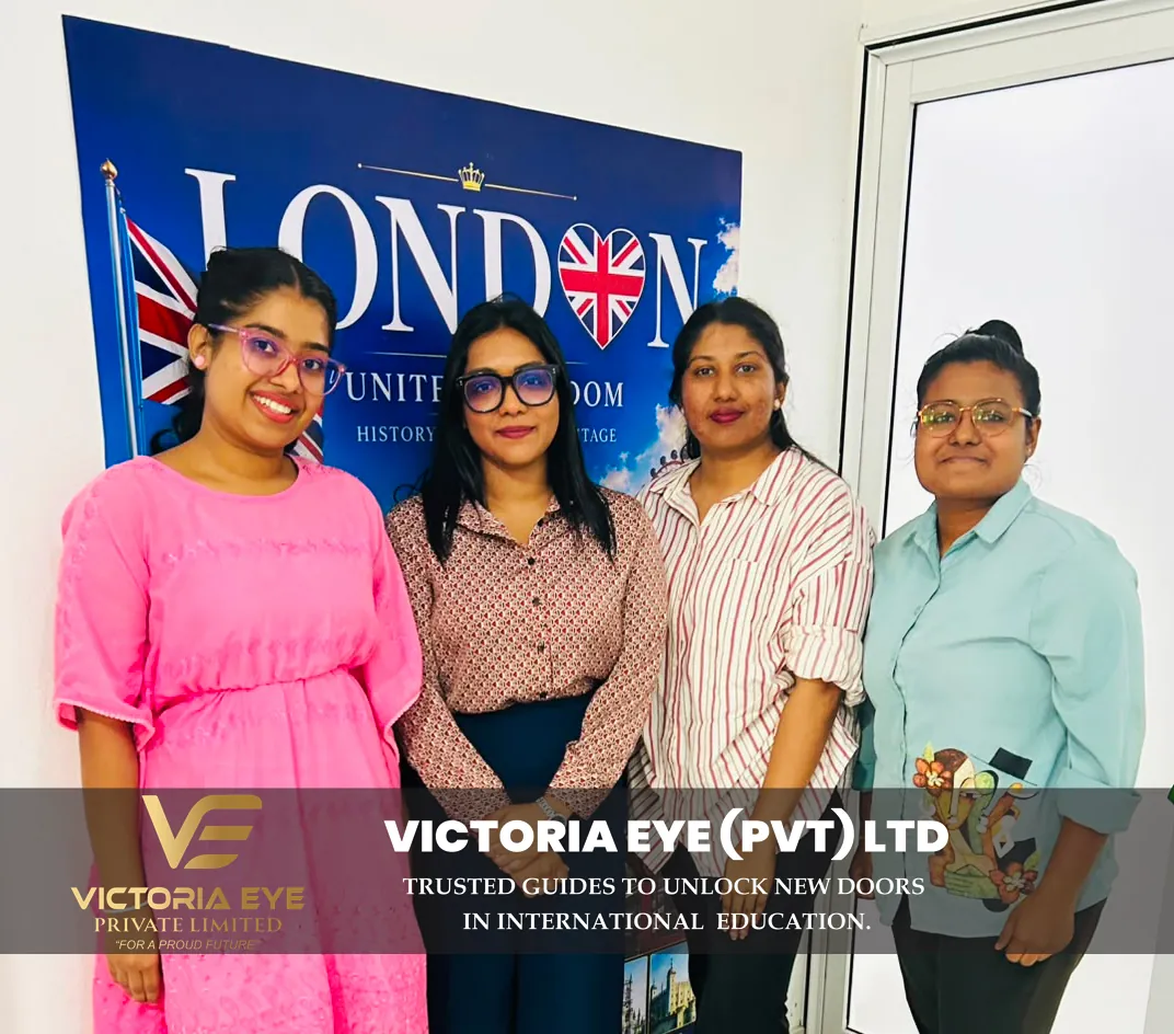 Clients with Victoria Eye staff in the office