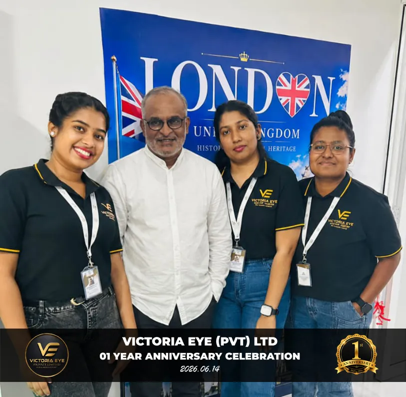 Victoria Eye team celebrating the first anniversary