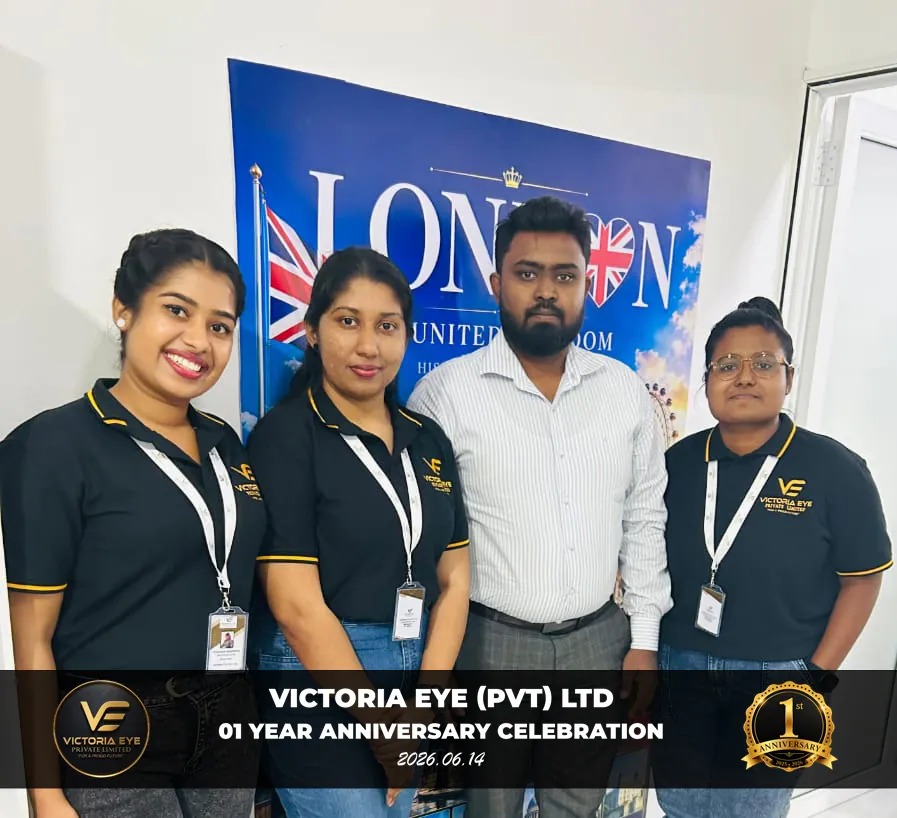 Victoria Eye team posing at the first anniversary celebration