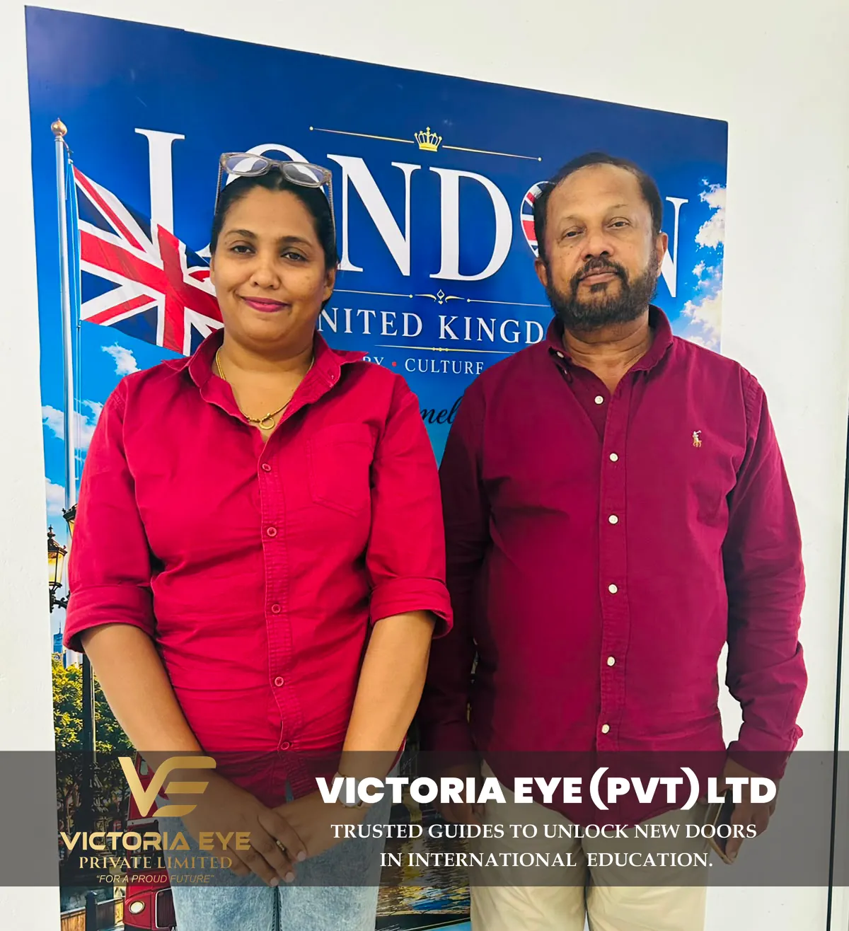 Victoria Eye team with happy clients
