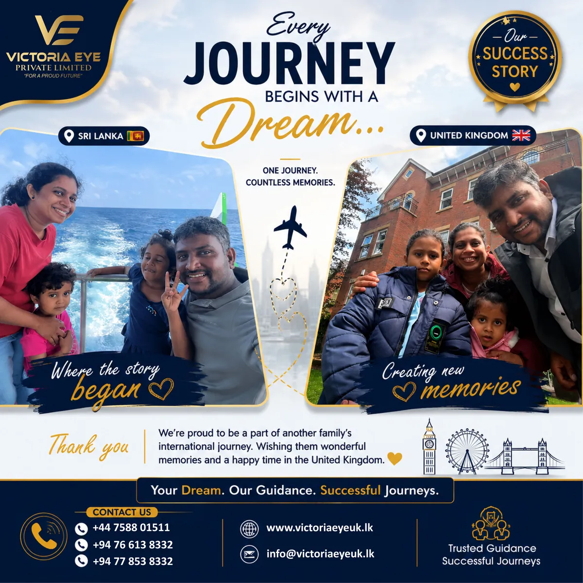 Success story: a Sri Lankan family's journey to the United Kingdom