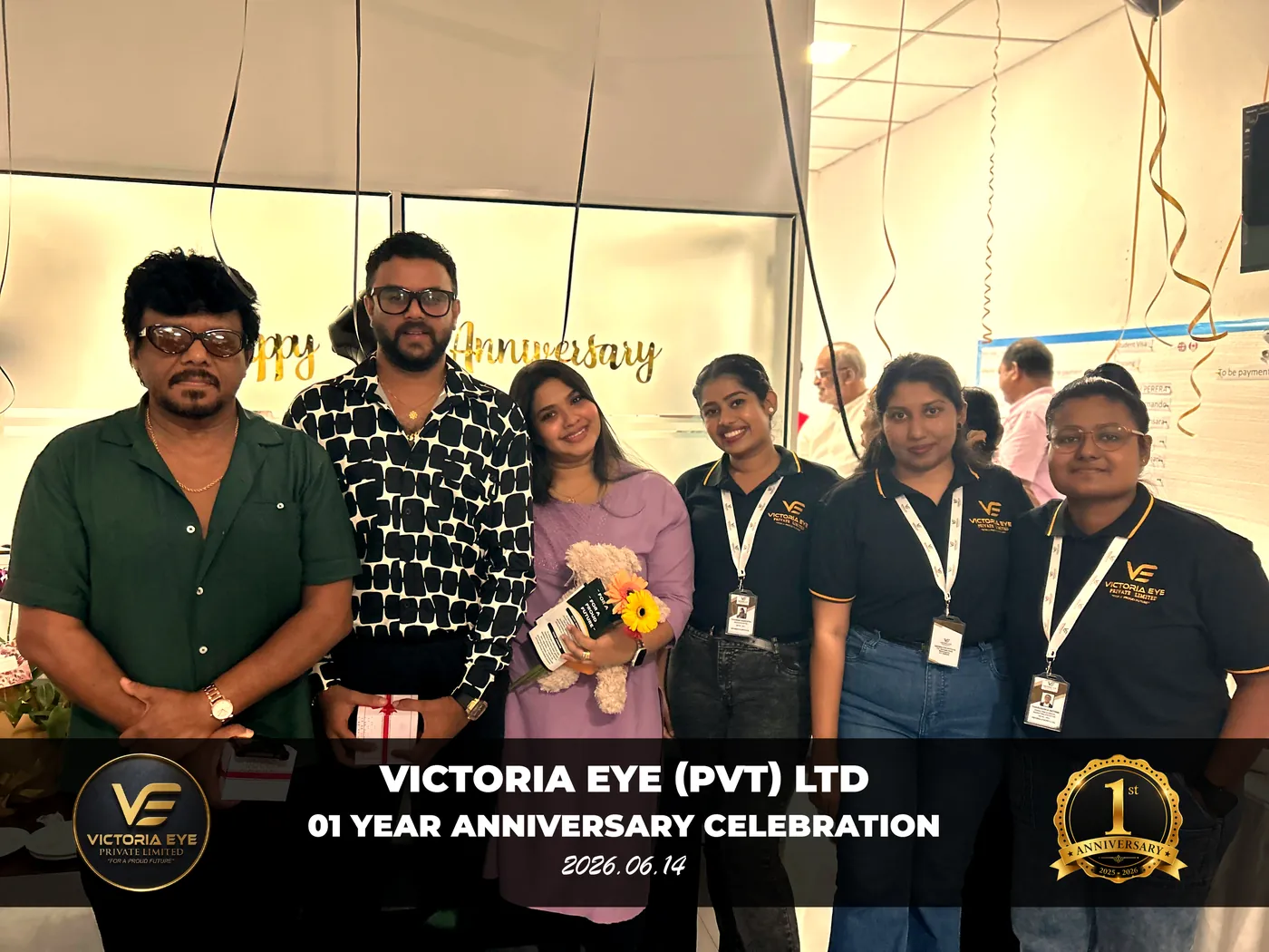 Victoria Eye team with guests at a celebration